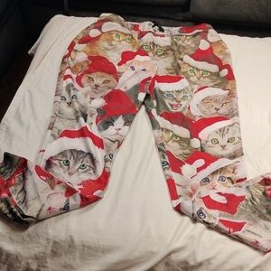 Christmas Kittens men's sweatpants size XL